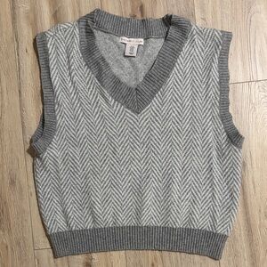Sincerely Jules Gray V-Neck Sweater Vest